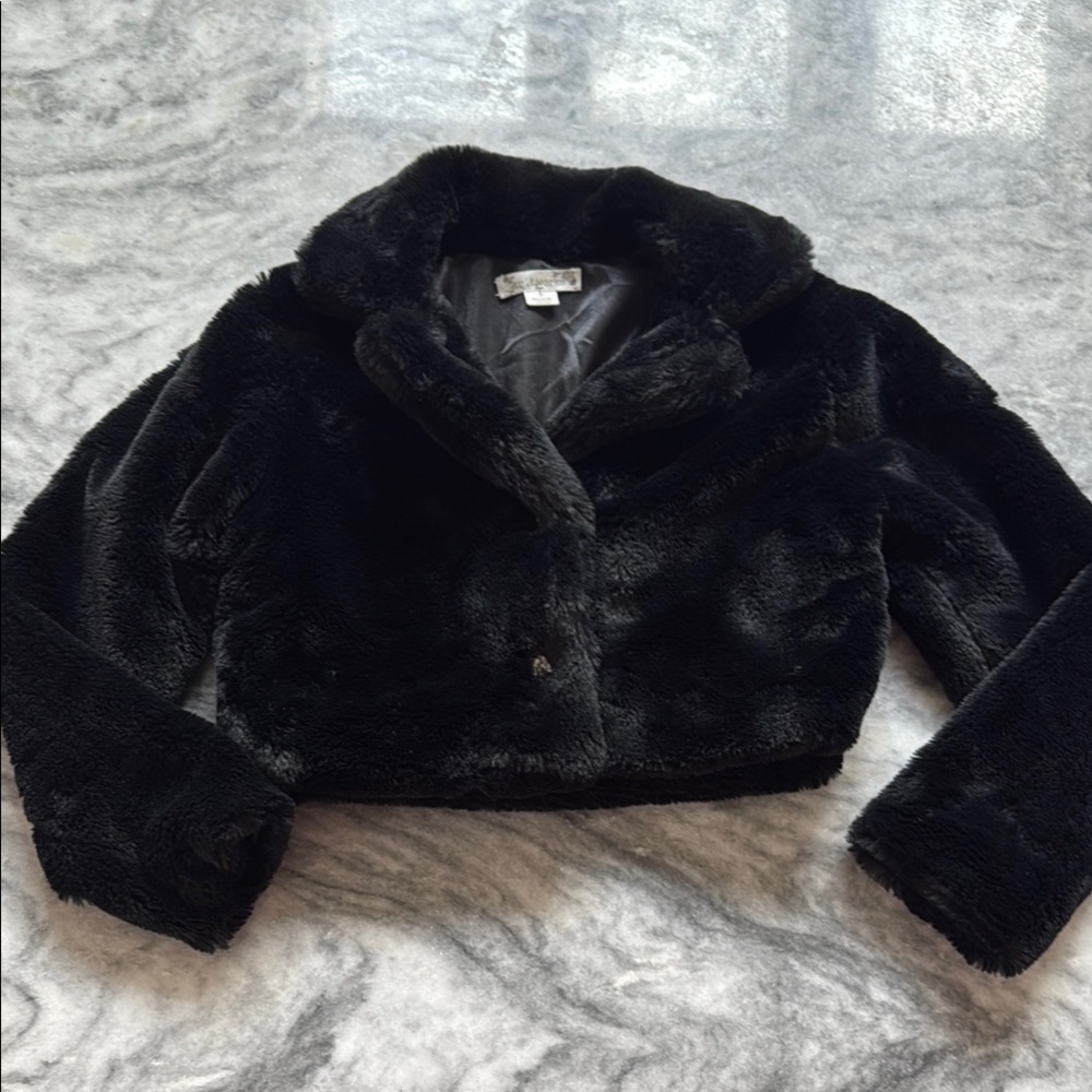 Knitworks Black Faux Fur Outerwear
